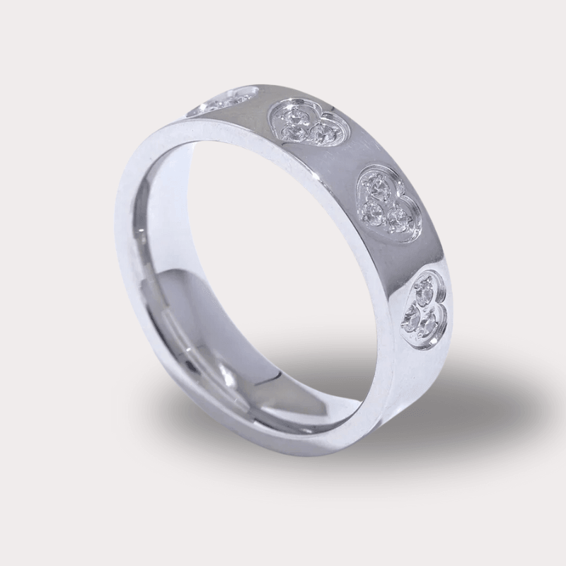 Anel Coração Cravejado com Zircônia - DELICATTA