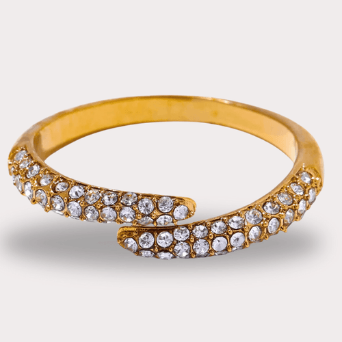 Anel Ajustável com Zircônias - DELICATTA